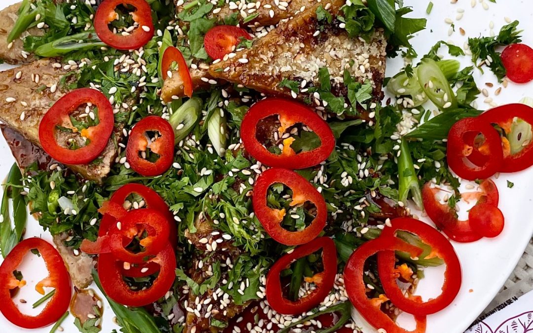Maple BBQ Glazed Tempeh